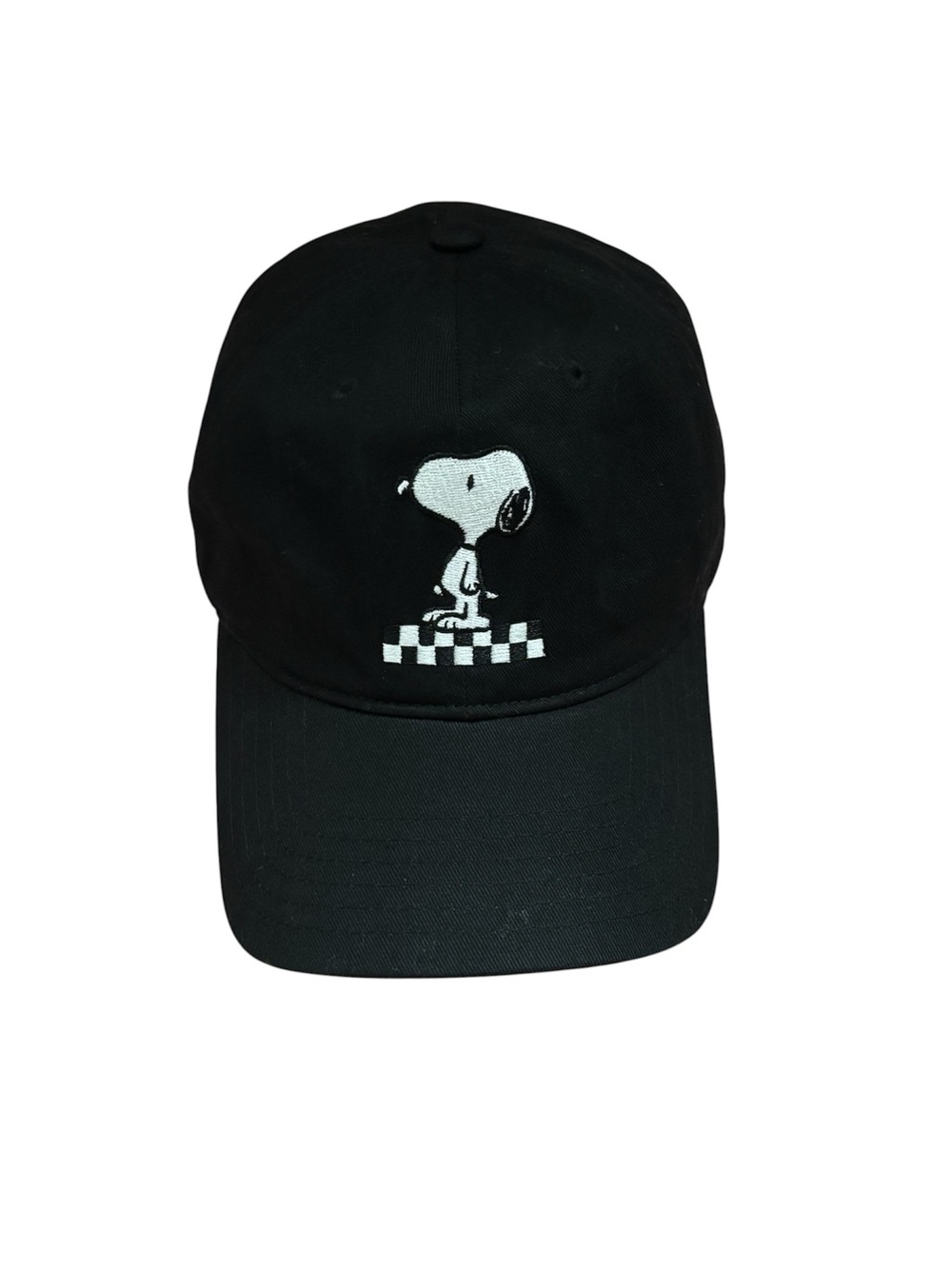 black checkered snoopy hat